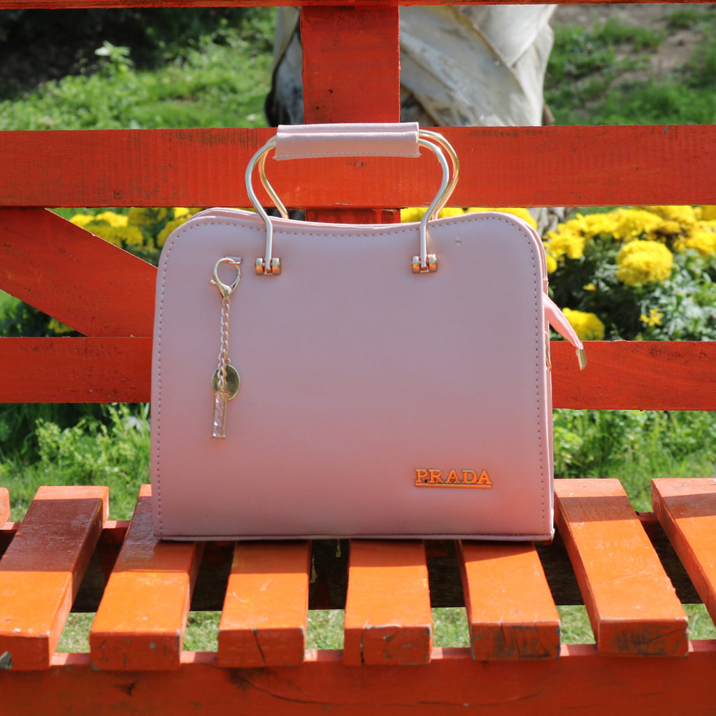 Pastel Pink Structured Handbag