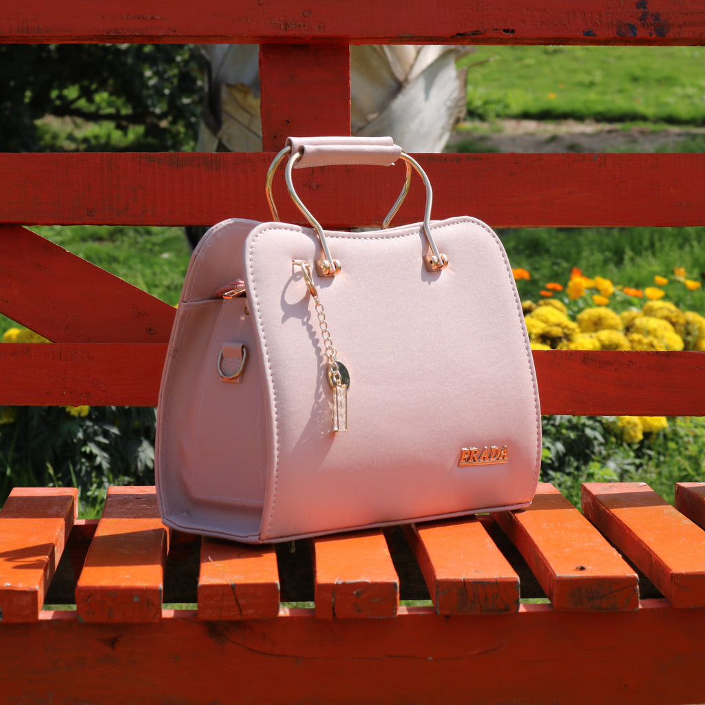 Pastel Pink Structured Handbag