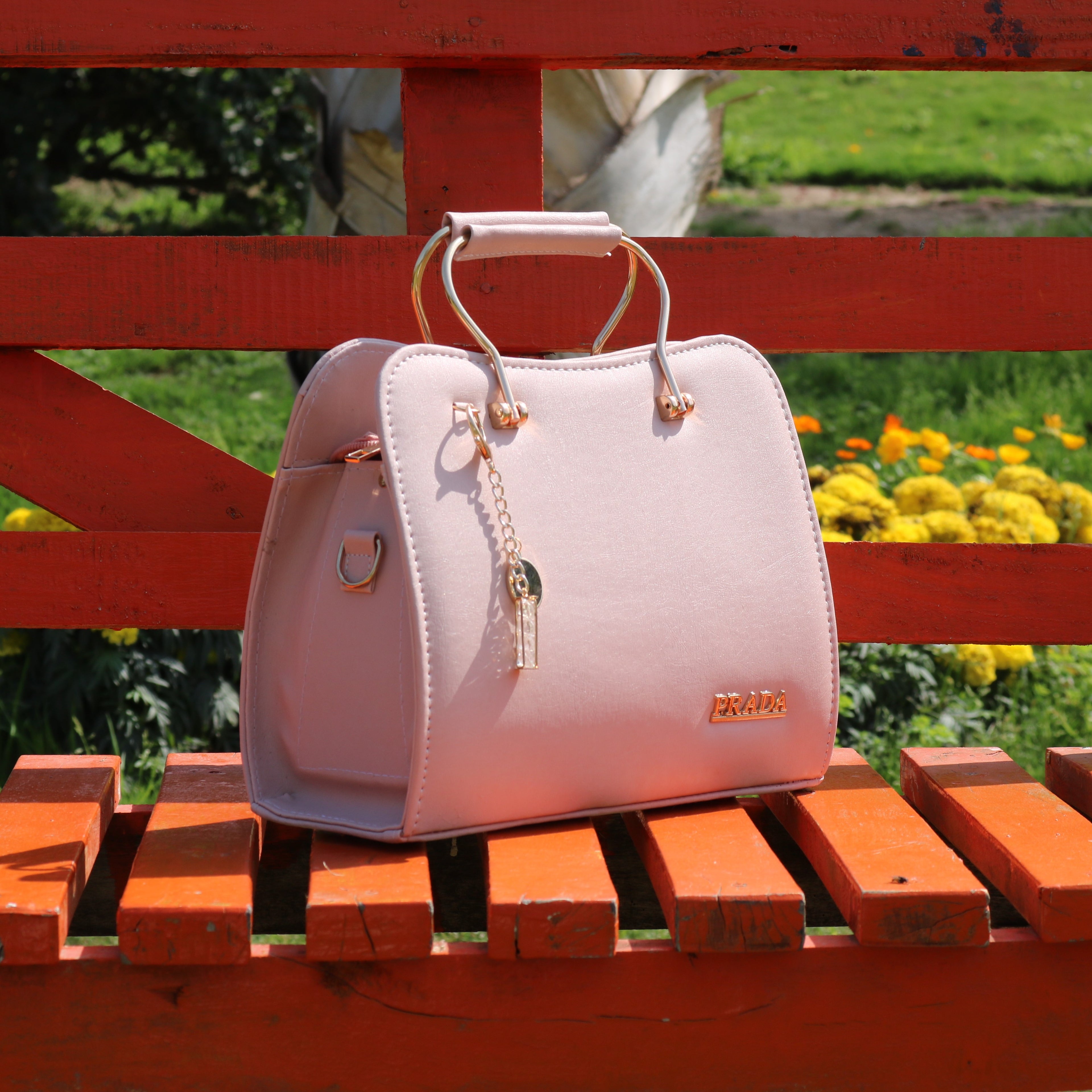 Pastel Pink Structured Handbag