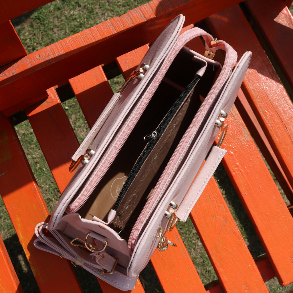 Pastel Pink Structured Handbag