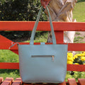 Sage Green Structured Tote Bag