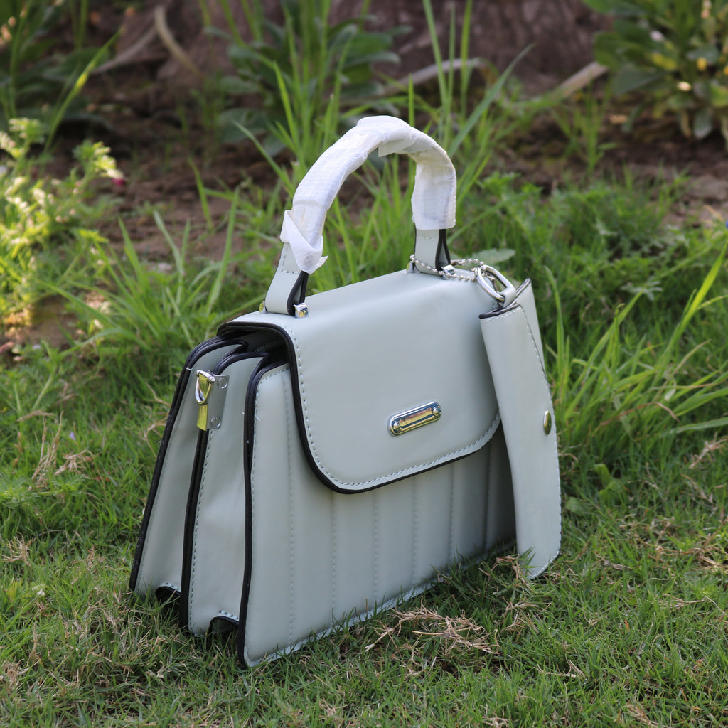 Mint Green Quilted Satchel Bag