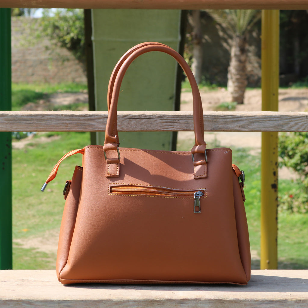 Tri-Tone Color Block Handbag