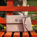 Blush Pink Quilted Crossbody Bag