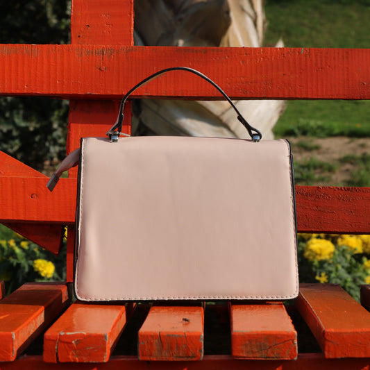 Blush Pink Quilted Crossbody Bag