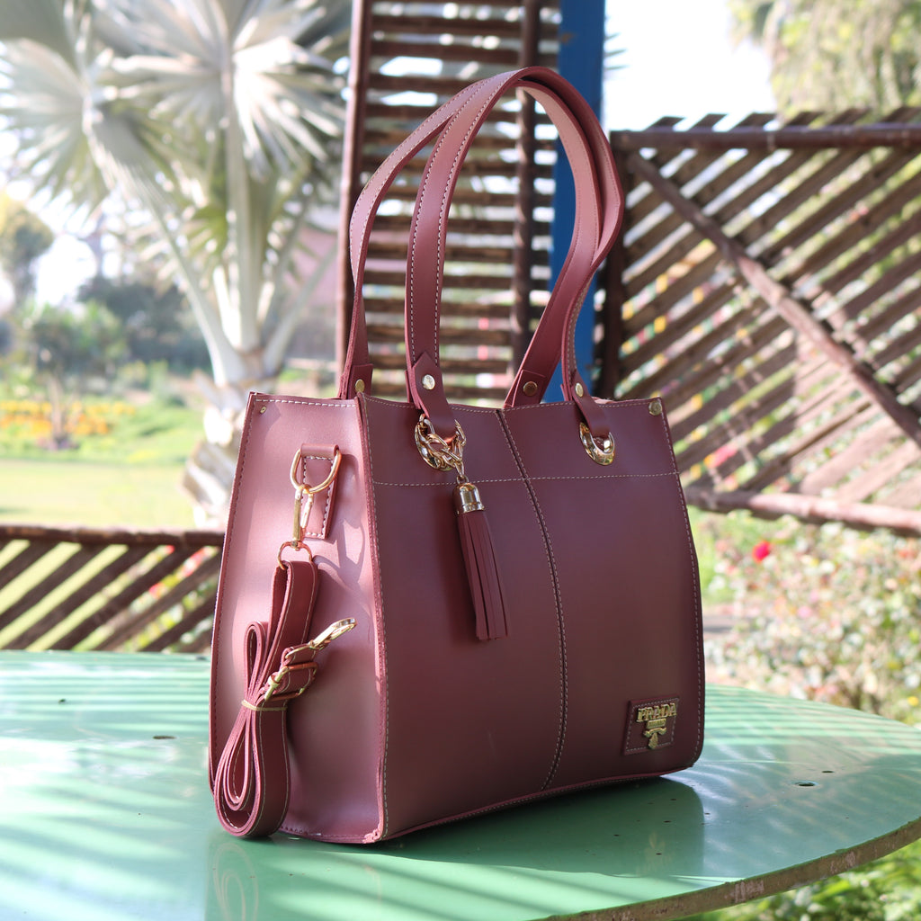 Burgundy 3-in-1 Tote Bag
