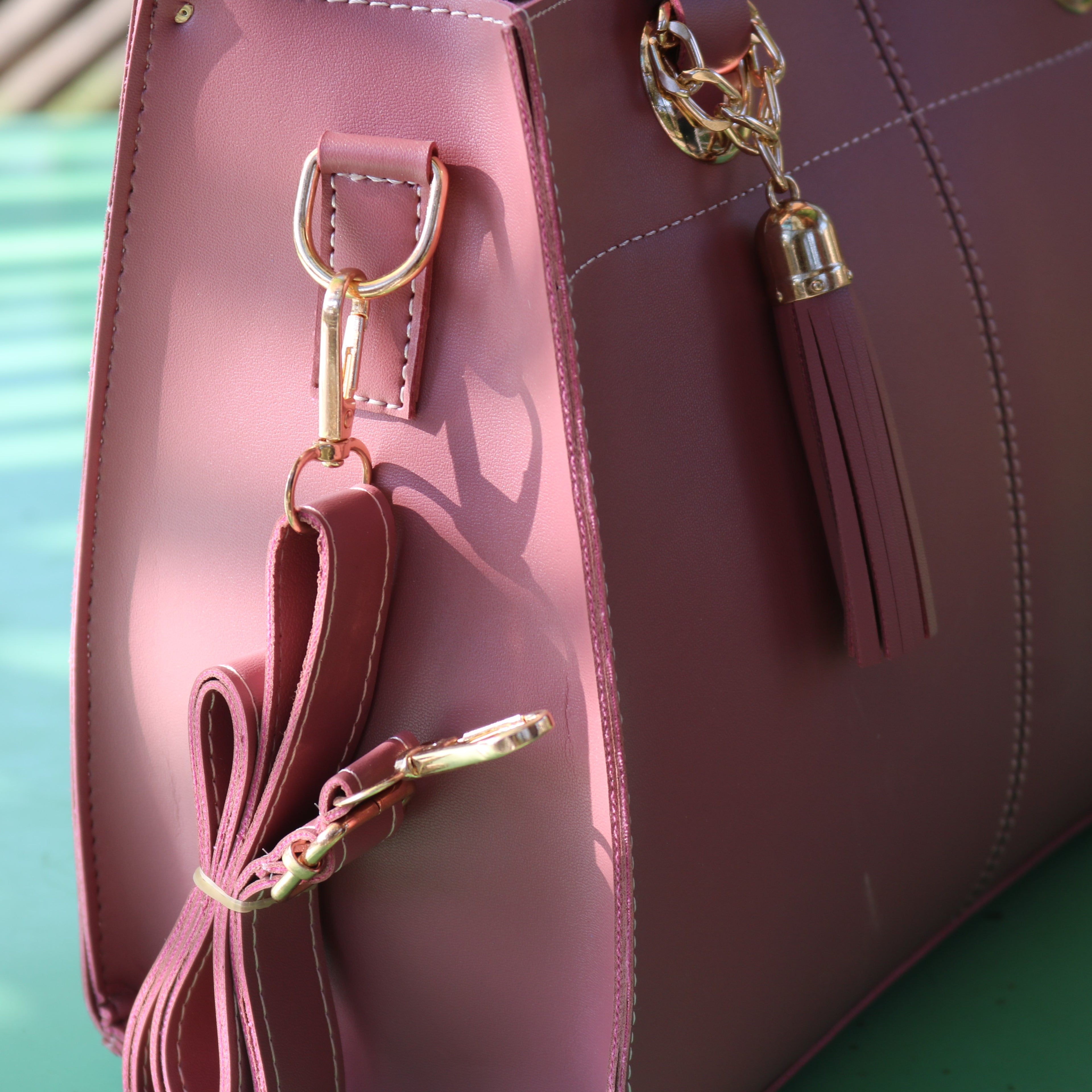 Burgundy 3-in-1 Tote Bag