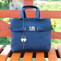 Navy Blue Structured Handbag