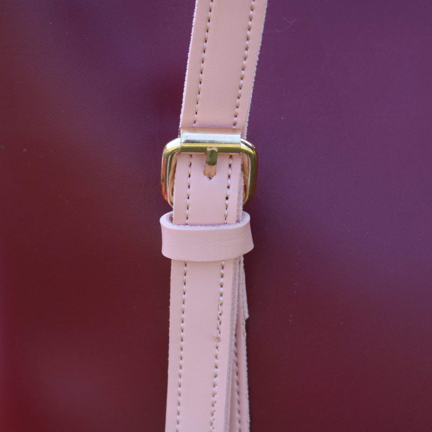 Burgundy & Blush Two-Tone Tote Bag