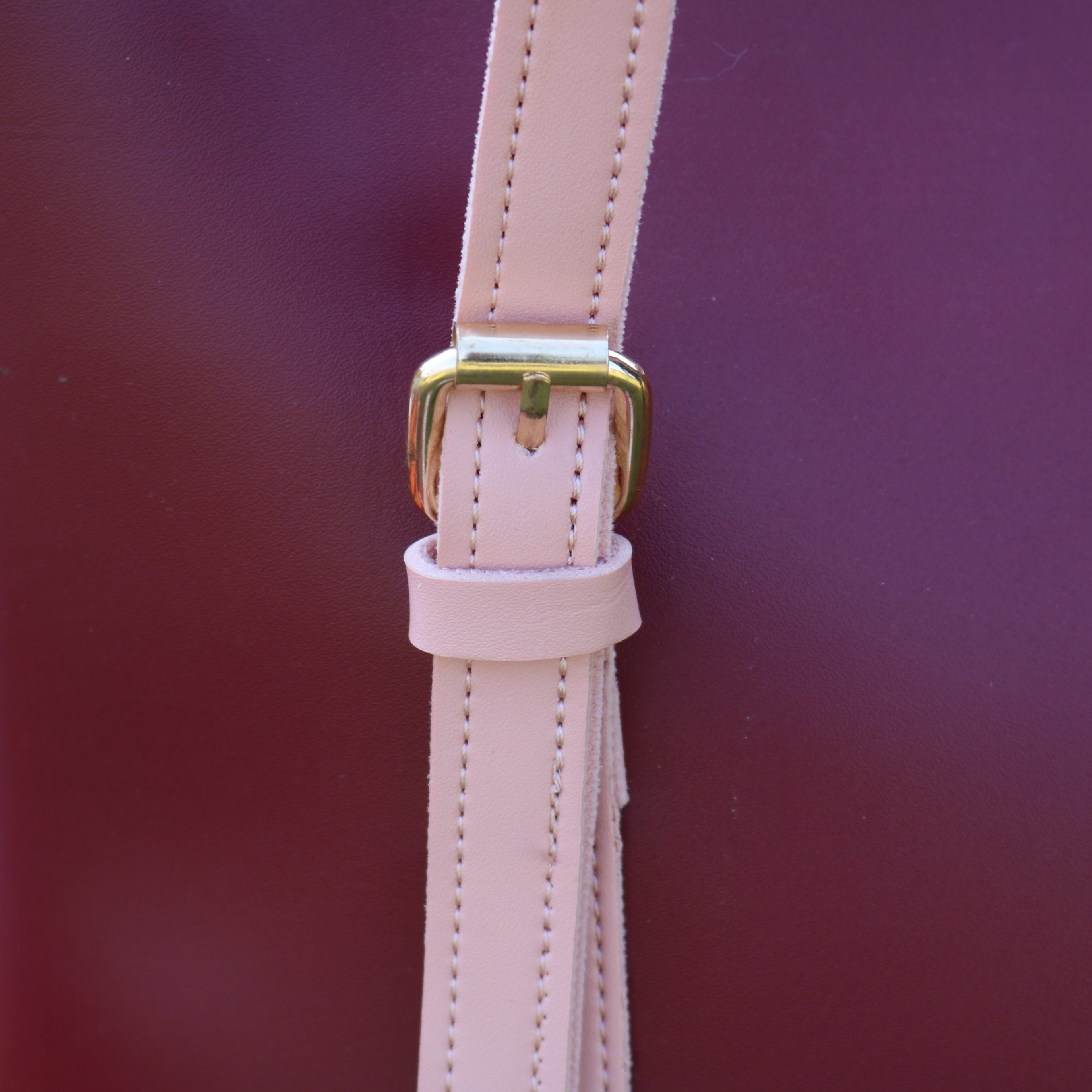 Burgundy & Blush Two-Tone Tote Bag