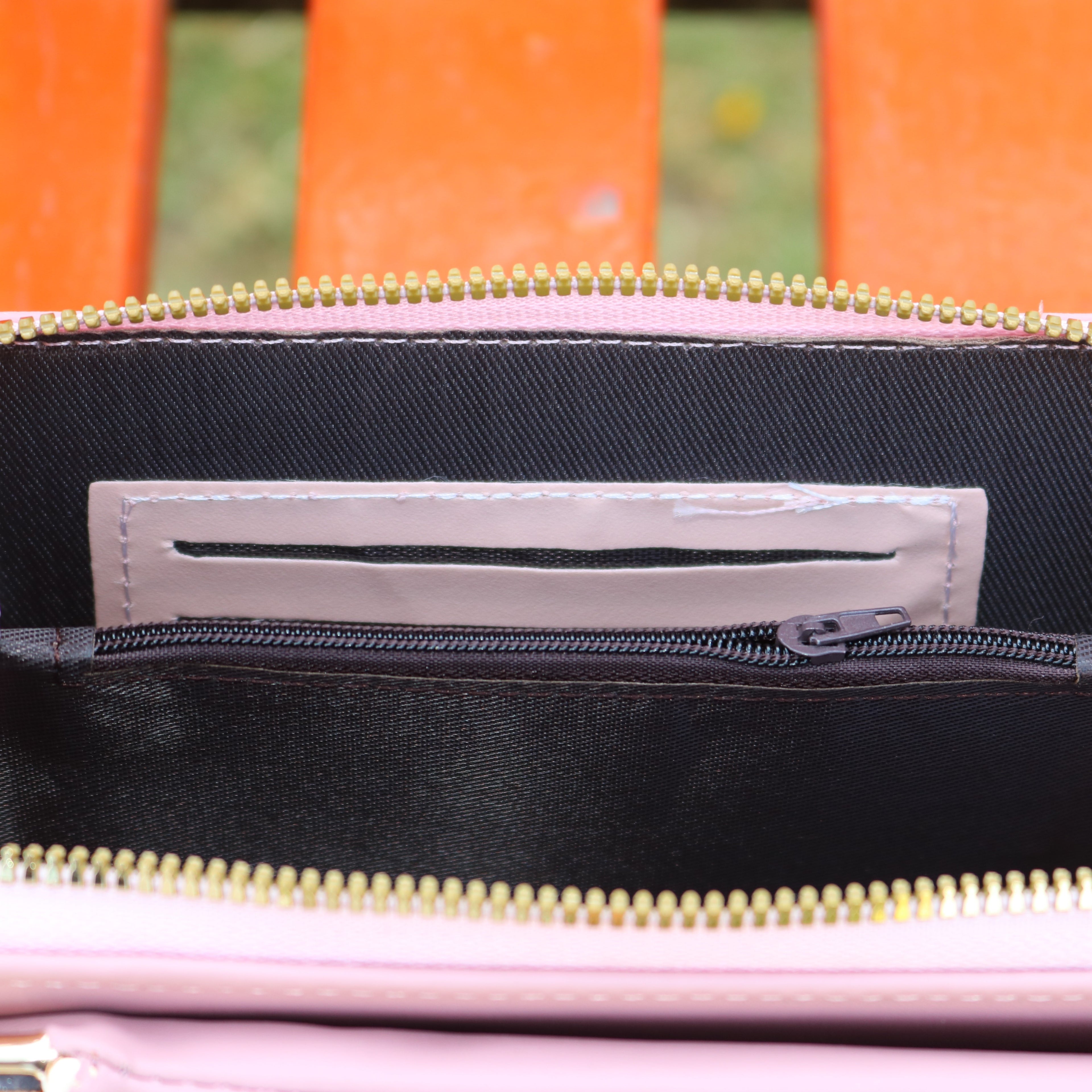Mauve Pink Quilted Wallet Clutch