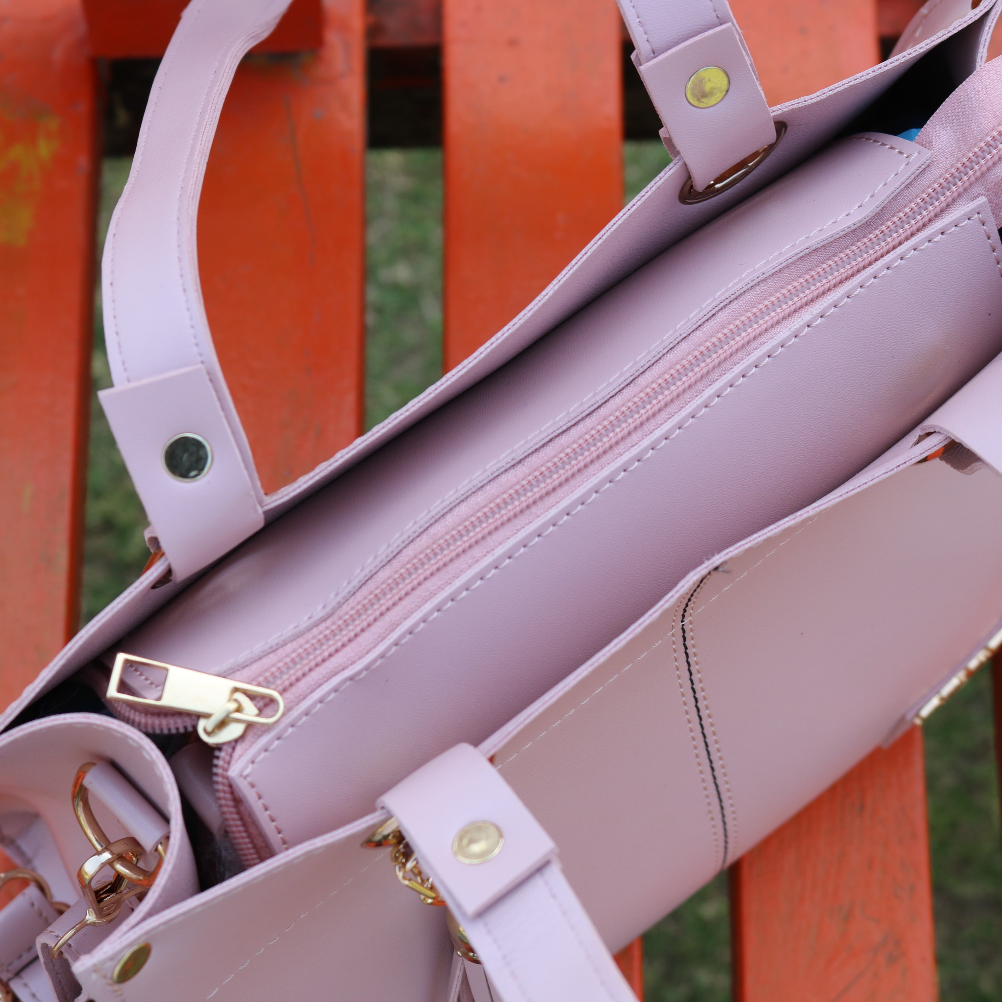 lush Pink 2-Piece Tote Bag