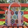 Multicolor Mosaic Print Tote Bag