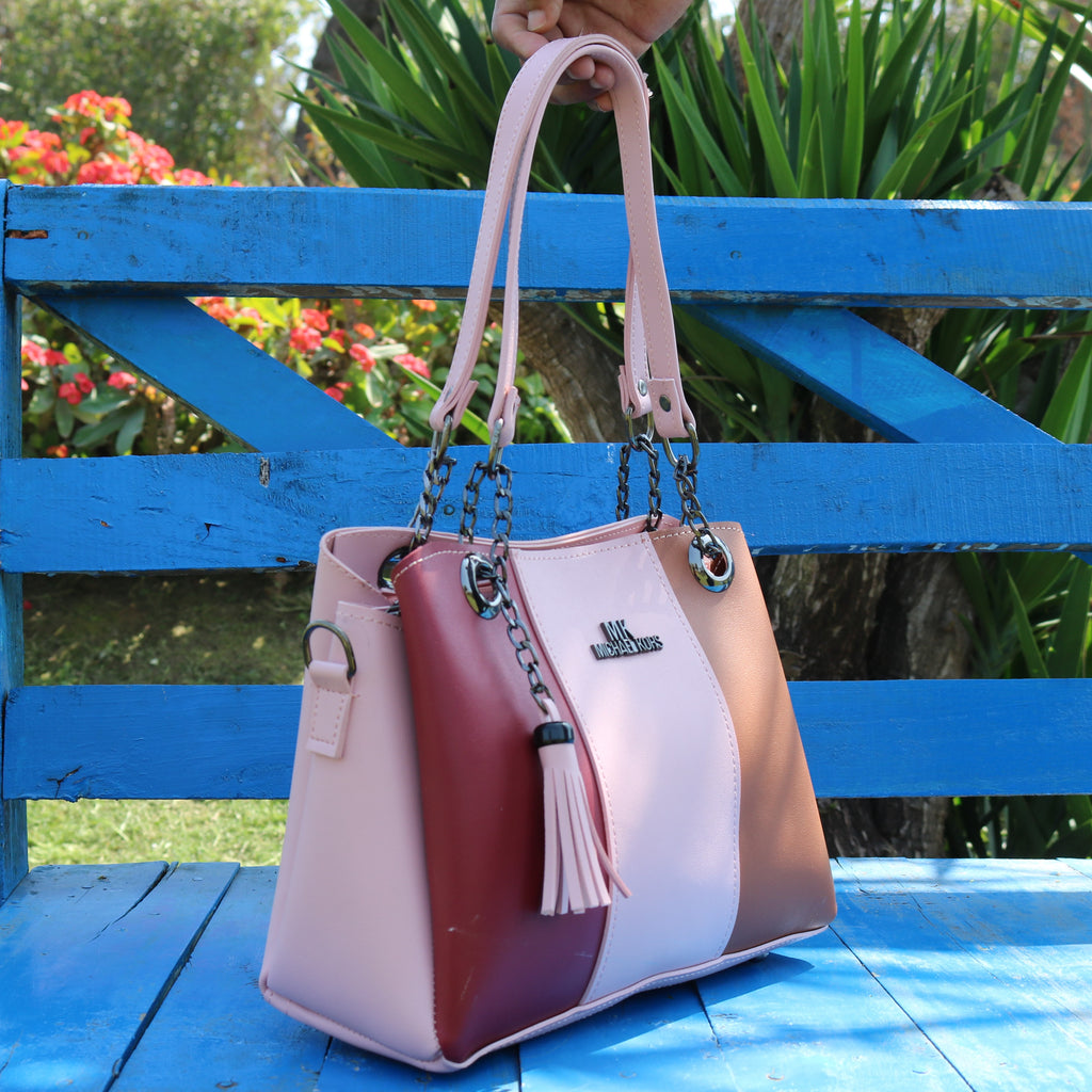 Color Block Tote Bag