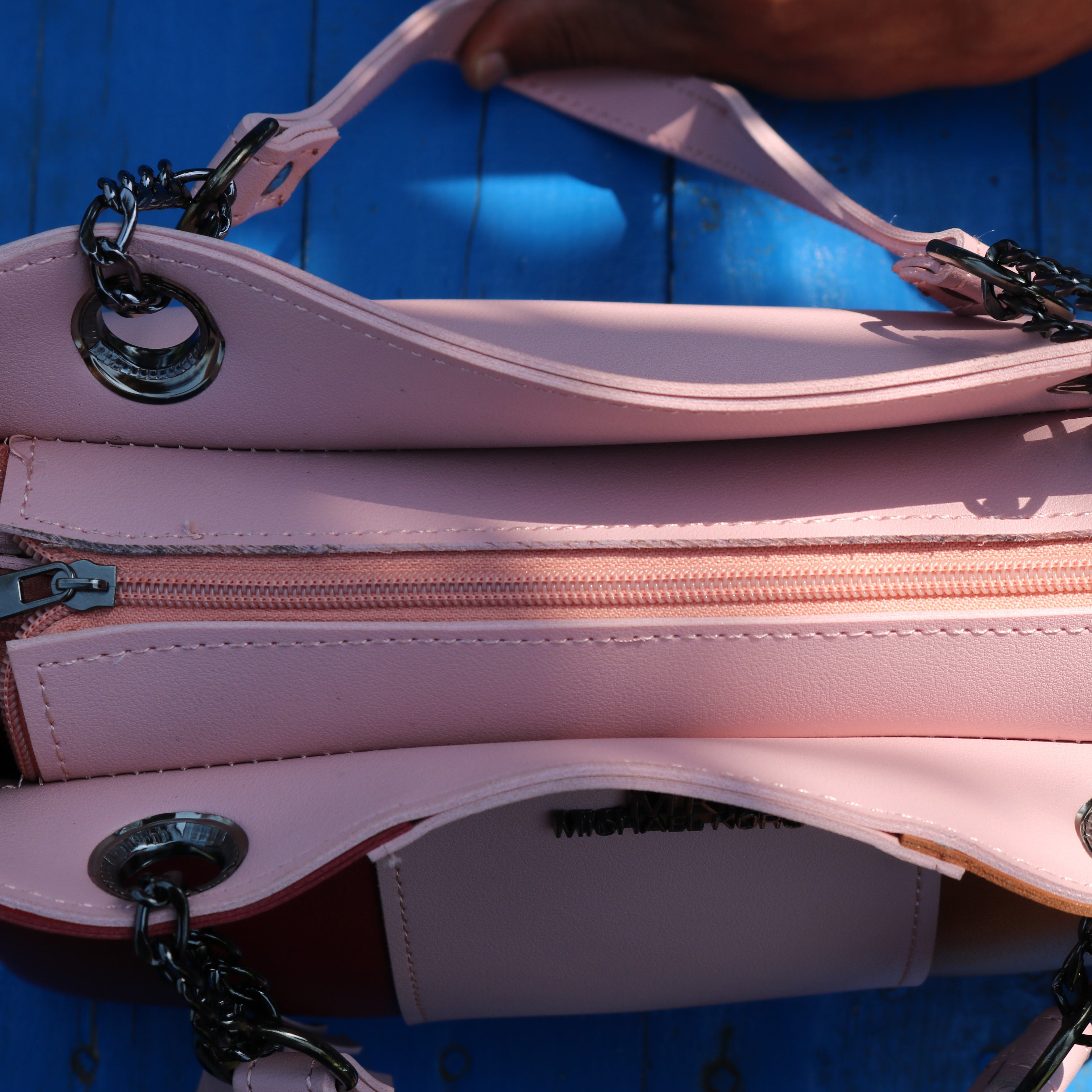 Color Block Tote Bag